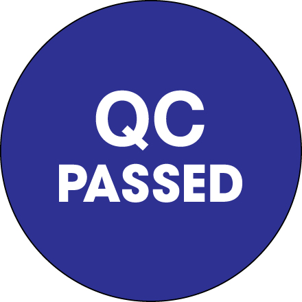2" Circle - "QC Passed" Blue Labels