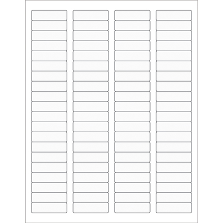 1 <span class='fraction'>3/4</span> x 1/2" Clear Rectangle Laser Labels