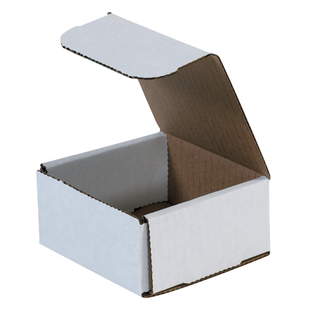 4 x 4 x 2" White Corrugated Mailers