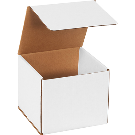 7 x 7 x 6" White Corrugated Mailers