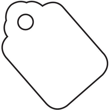 1 <span class='fraction'>3/4</span> x 2 <span class='fraction'>7/8</span>"  White Merchandise Tags