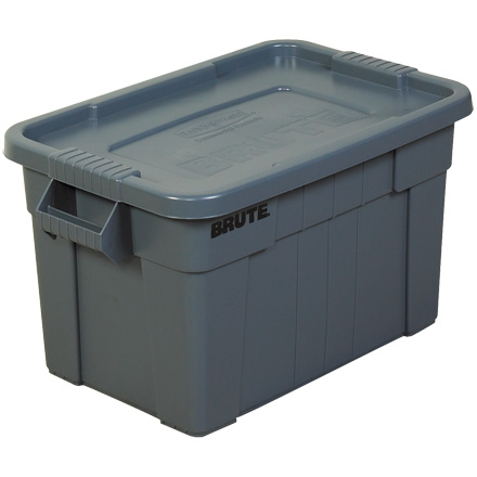 28 x 18 x 15" Gray Brute<span class='rtm'>®</span> Totes with Lid