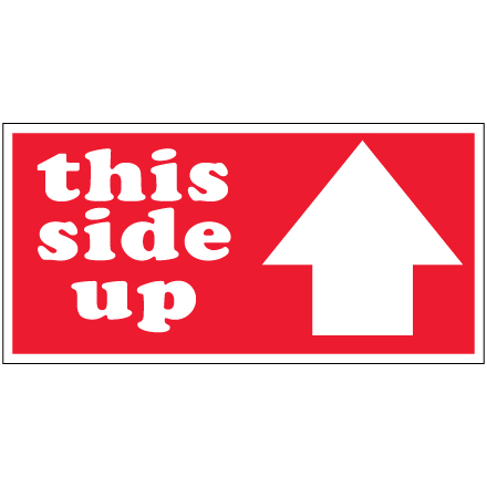 3 x 6" - "This Side Up" Arrow Labels