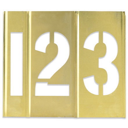 1" Number Only Brass Stencils