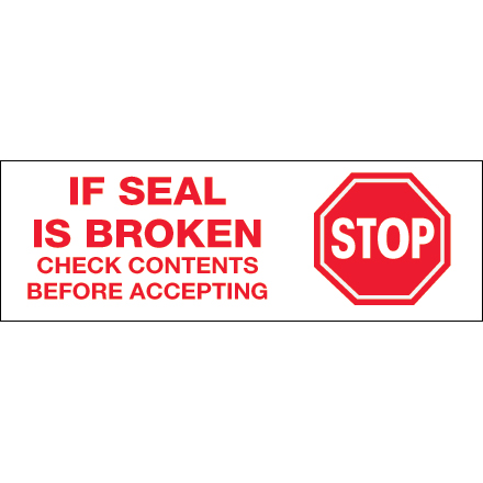 Tape Logic<span class='rtm'>®</span> Messaged - Stop if Seal is Broken